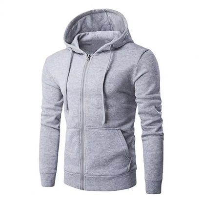 Men's Slim Fit Zip-Up Hoodie — Casual Sweatshirt Jacket