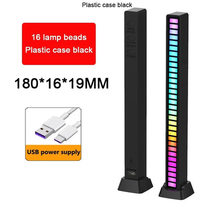 RGB LED Sound-Reactive Light Bar – Music Sync Ambient Lighting