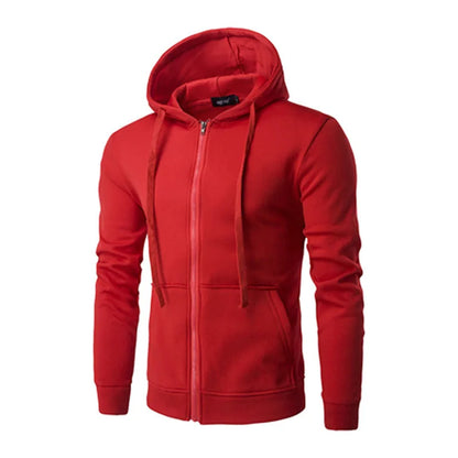 Men's Slim Fit Zip-Up Hoodie — Casual Sweatshirt Jacket