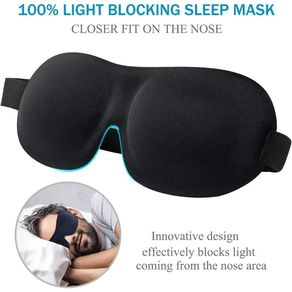 3D Sleep Mask – Soft Memory Foam Eye Mask for Sleeping & Travel