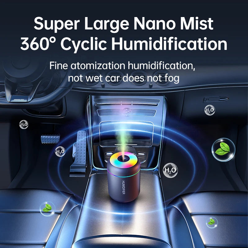 Mini USB Humidifier & Aroma Diffuser – 180ml Ultrasonic Mist Maker