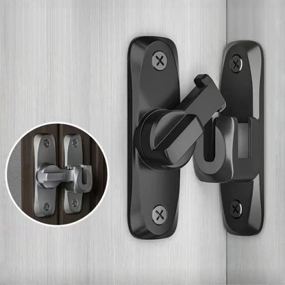 Zinc Alloy Flip Door Latch – 90°/180° Anti-Theft Sliding Door Lock