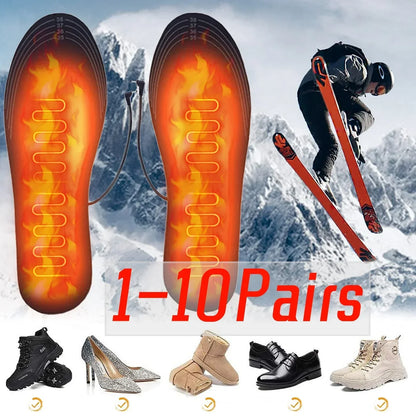 USB Heated Insoles – Electric Carbon Fiber Foot Warmer for Winter