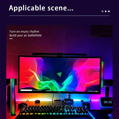RGB LED Sound-Reactive Light Bar – Music Sync Ambient Lighting
