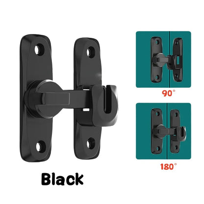 Zinc Alloy Flip Door Latch – 90°/180° Anti-Theft Sliding Door Lock