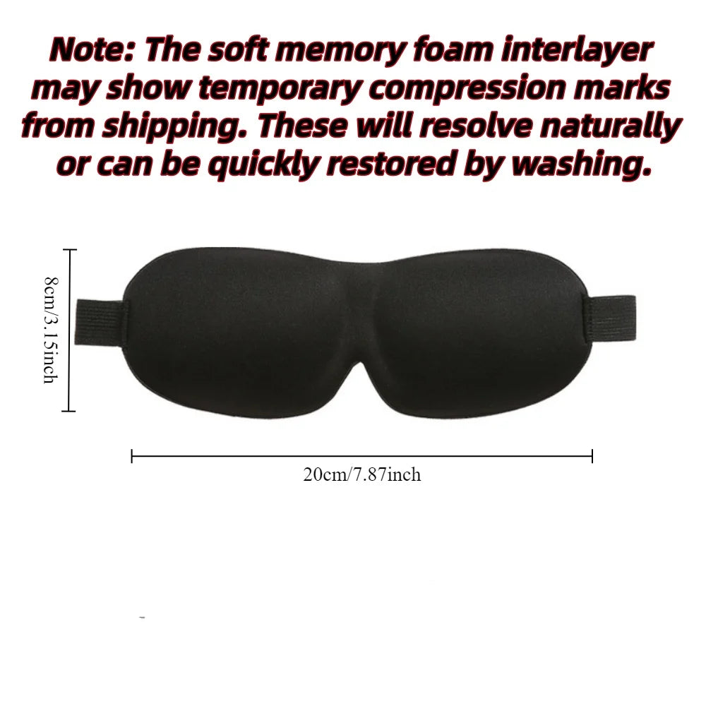 3D Sleep Mask – Soft Memory Foam Eye Mask for Sleeping & Travel