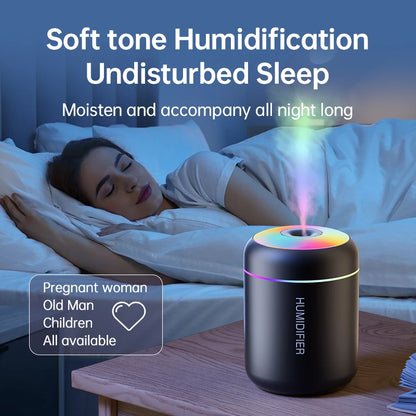 Mini USB Humidifier & Aroma Diffuser – 180ml Ultrasonic Mist Maker