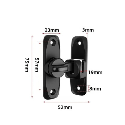 Zinc Alloy Flip Door Latch – 90°/180° Anti-Theft Sliding Door Lock