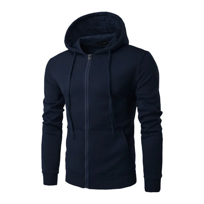 Men's Slim Fit Zip-Up Hoodie — Casual Sweatshirt Jacket