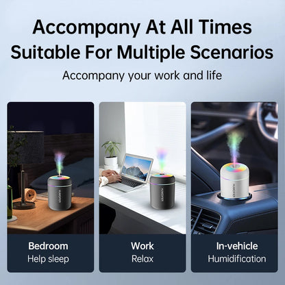 Mini USB Humidifier & Aroma Diffuser – 180ml Ultrasonic Mist Maker