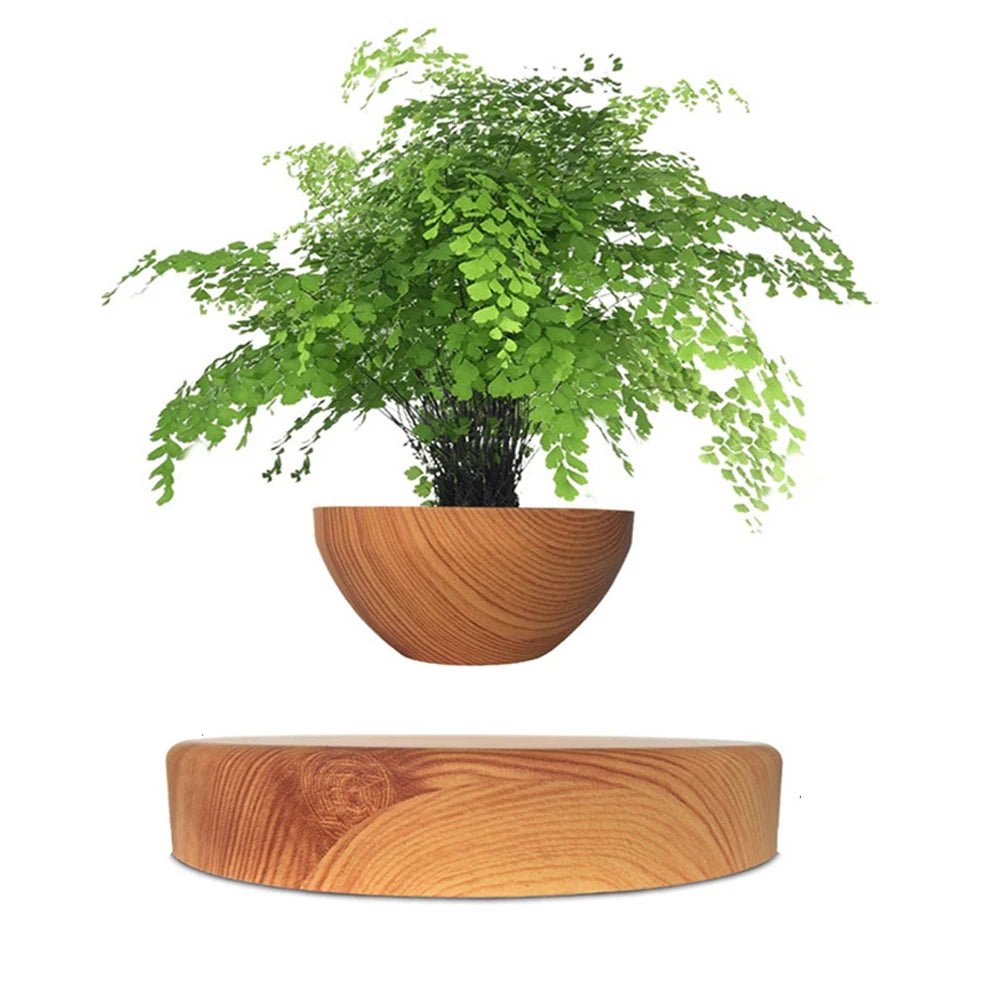 Magnetic Levitating Bonsai Pot – Floating & Rotating Plant Planter