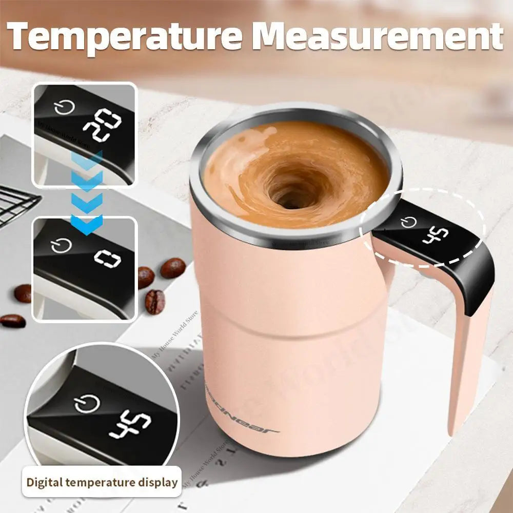 Self-Stirring Magnetic Mug – 380ml Rechargeable Electric Coffee Mixer Cup