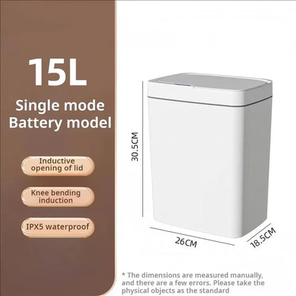 15L Smart Sensor Trash Can – Touchless Auto-Bagging Bin with Motion Sensor Lid