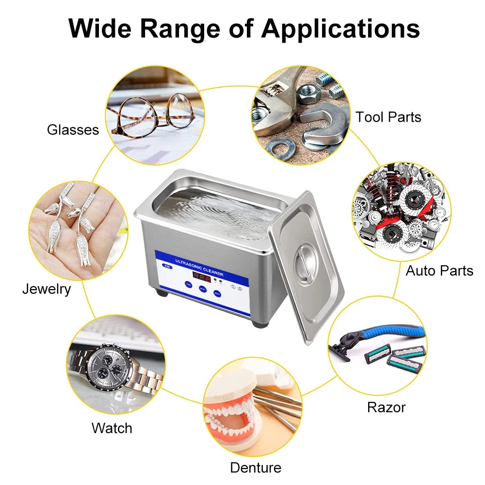 Ultrasonic Cleaner – 40KHz Professional Jewelry & Glasses Cleaning Machine