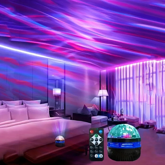 LED Galaxy Night Sky Projector – Aurora & Water Ripple Modes