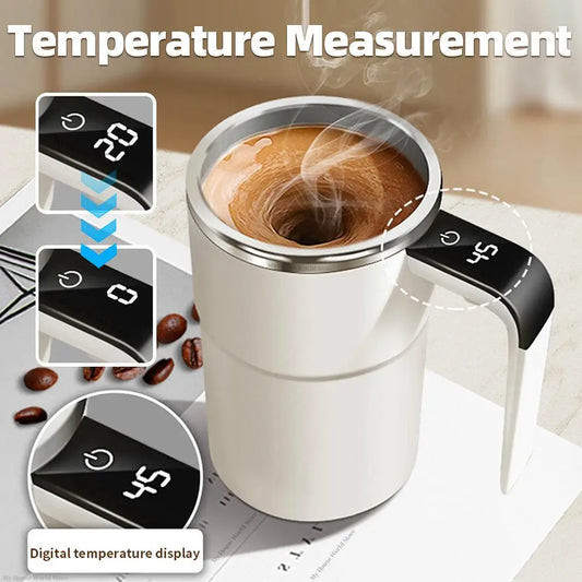 Self-Stirring Magnetic Mug – 380ml Rechargeable Electric Coffee Mixer Cup