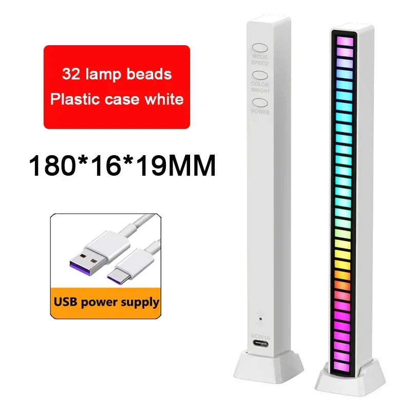 RGB LED Sound-Reactive Light Bar – Music Sync Ambient Lighting