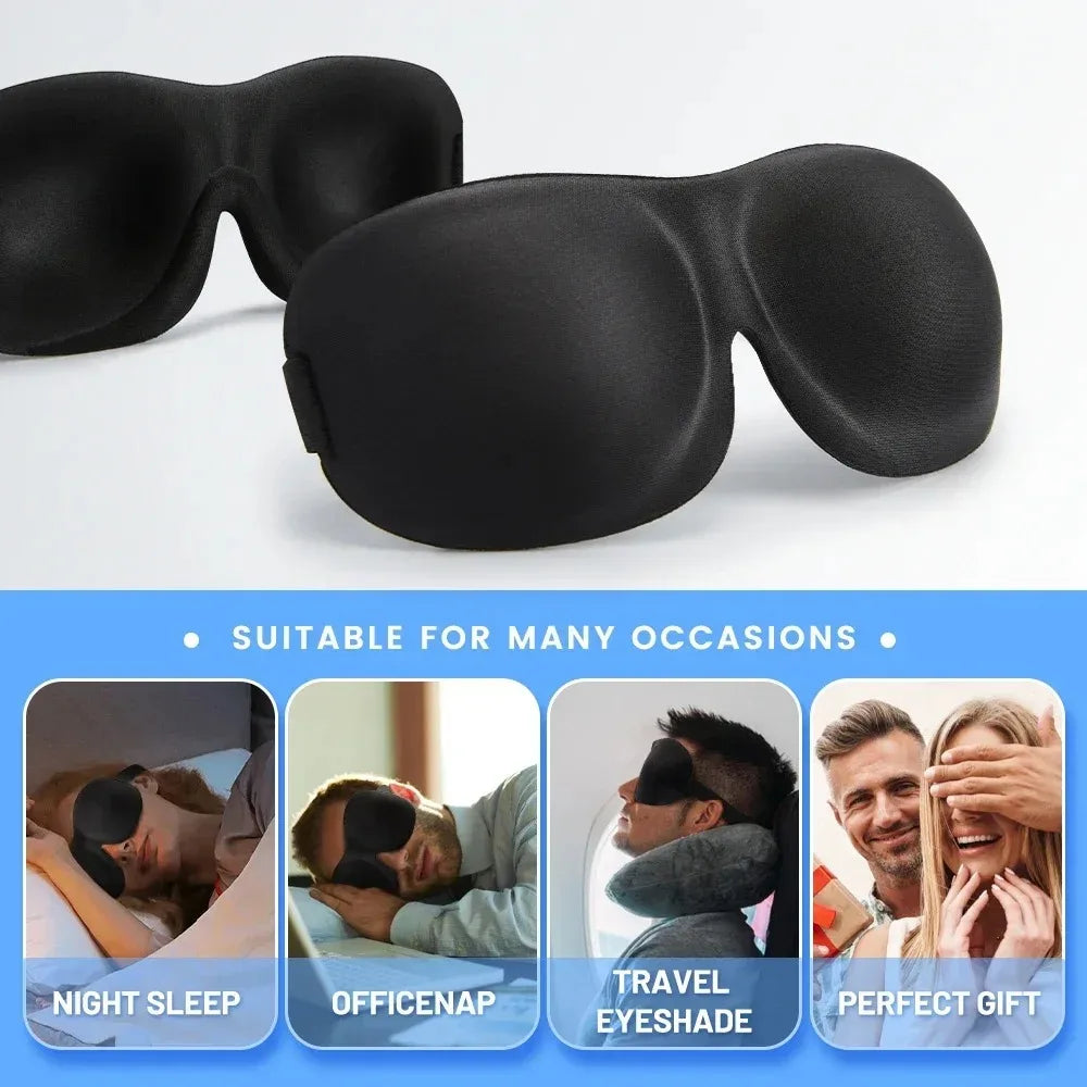 3D Sleep Mask – Soft Memory Foam Eye Mask for Sleeping & Travel