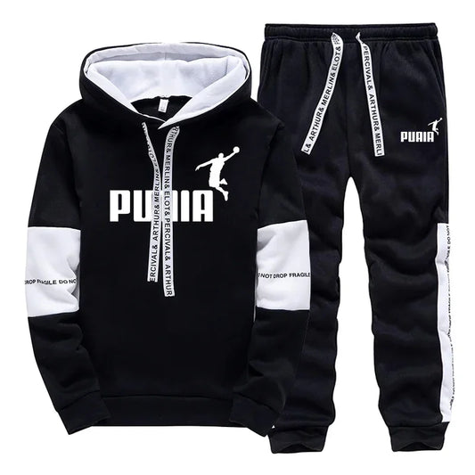 Men's Casual Tracksuit Set — Hoodie & Jogger Pants