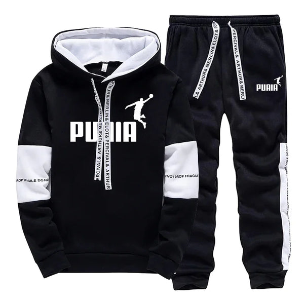 Men's Casual Tracksuit Set — Hoodie & Jogger Pants