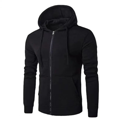 Men's Slim Fit Zip-Up Hoodie — Casual Sweatshirt Jacket