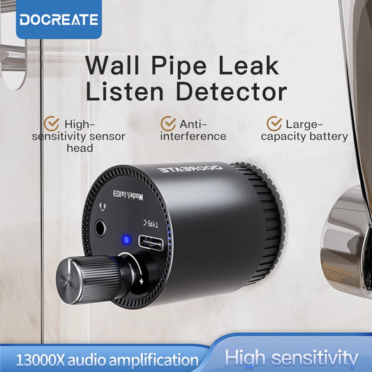 Portable Pipe Leak Detector – Underground & Wall Water Leak Finder