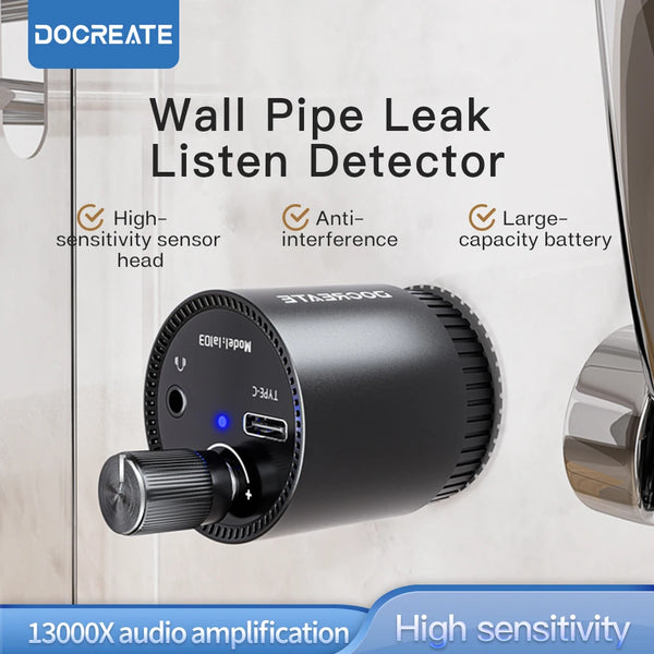 Portable Pipe Leak Detector – Underground & Wall Water Leak Finder