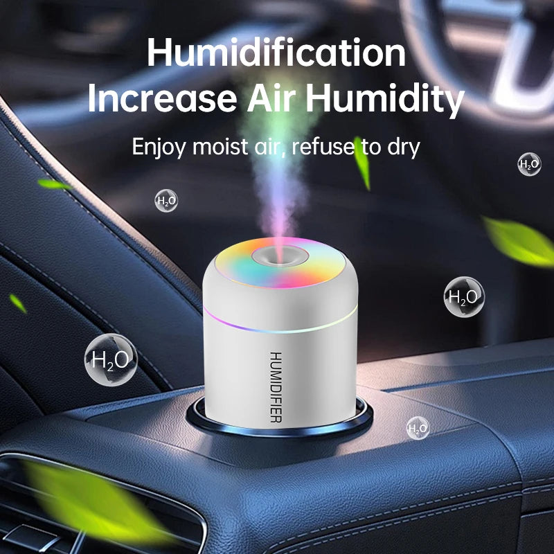 Mini USB Humidifier & Aroma Diffuser – 180ml Ultrasonic Mist Maker