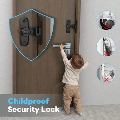 Zinc Alloy Flip Door Latch – 90°/180° Anti-Theft Sliding Door Lock