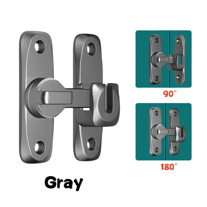 Zinc Alloy Flip Door Latch – 90°/180° Anti-Theft Sliding Door Lock