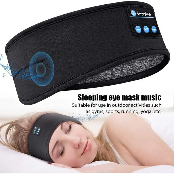 Bluetooth Sleep Headband – Wireless Earphones with Eye Mask for Sleeping & Sports