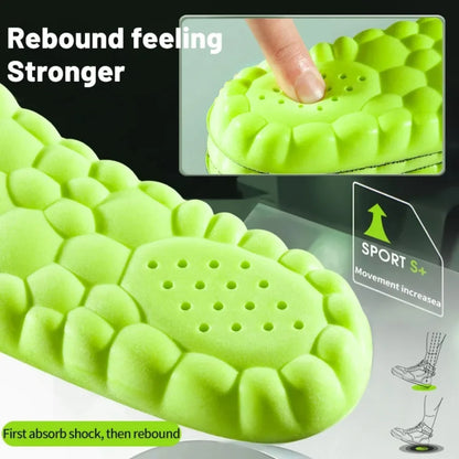 4D Sport Insole Super Soft Shock Absorption Orthopedic Inserts for Basketball Running Shoes