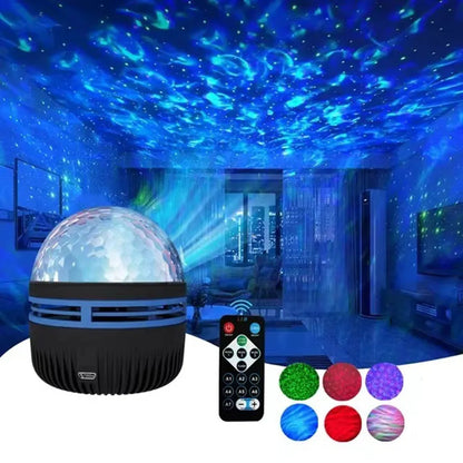 2-in-1 LED Galaxy Projector – Night Light & Ocean Wave Ceiling Projector