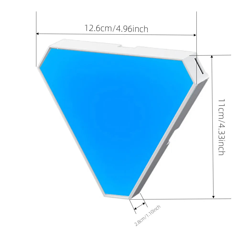 Smart RGB Triangular Wall Lamp – Modular LED Panels with App Control