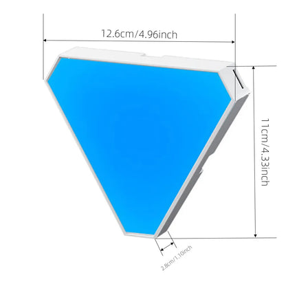 Smart RGB Triangular Wall Lamp – Modular LED Panels with App Control