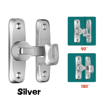 Zinc Alloy Flip Door Latch – 90°/180° Anti-Theft Sliding Door Lock