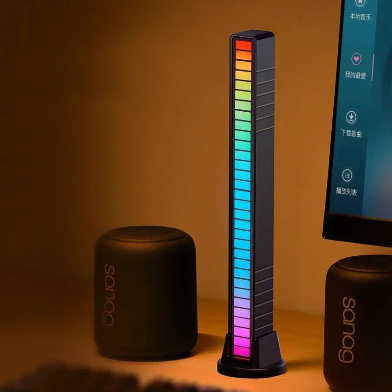 RGB LED Sound-Reactive Light Bar – Music Sync Ambient Lighting