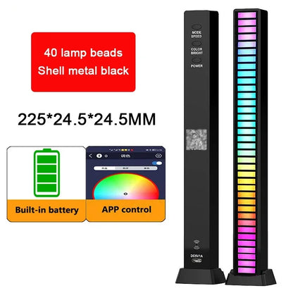RGB LED Sound-Reactive Light Bar – Music Sync Ambient Lighting