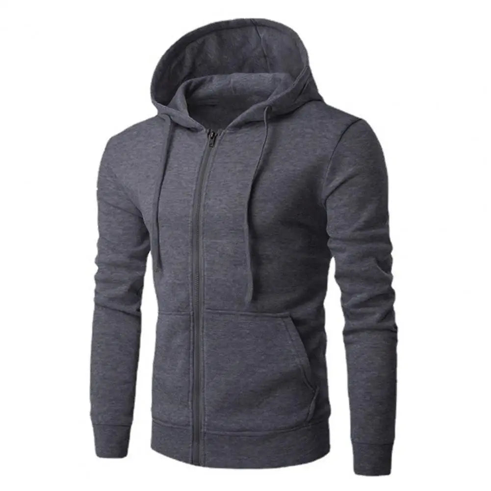 Men's Slim Fit Zip-Up Hoodie — Casual Sweatshirt Jacket