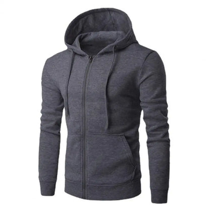 Men's Slim Fit Zip-Up Hoodie — Casual Sweatshirt Jacket