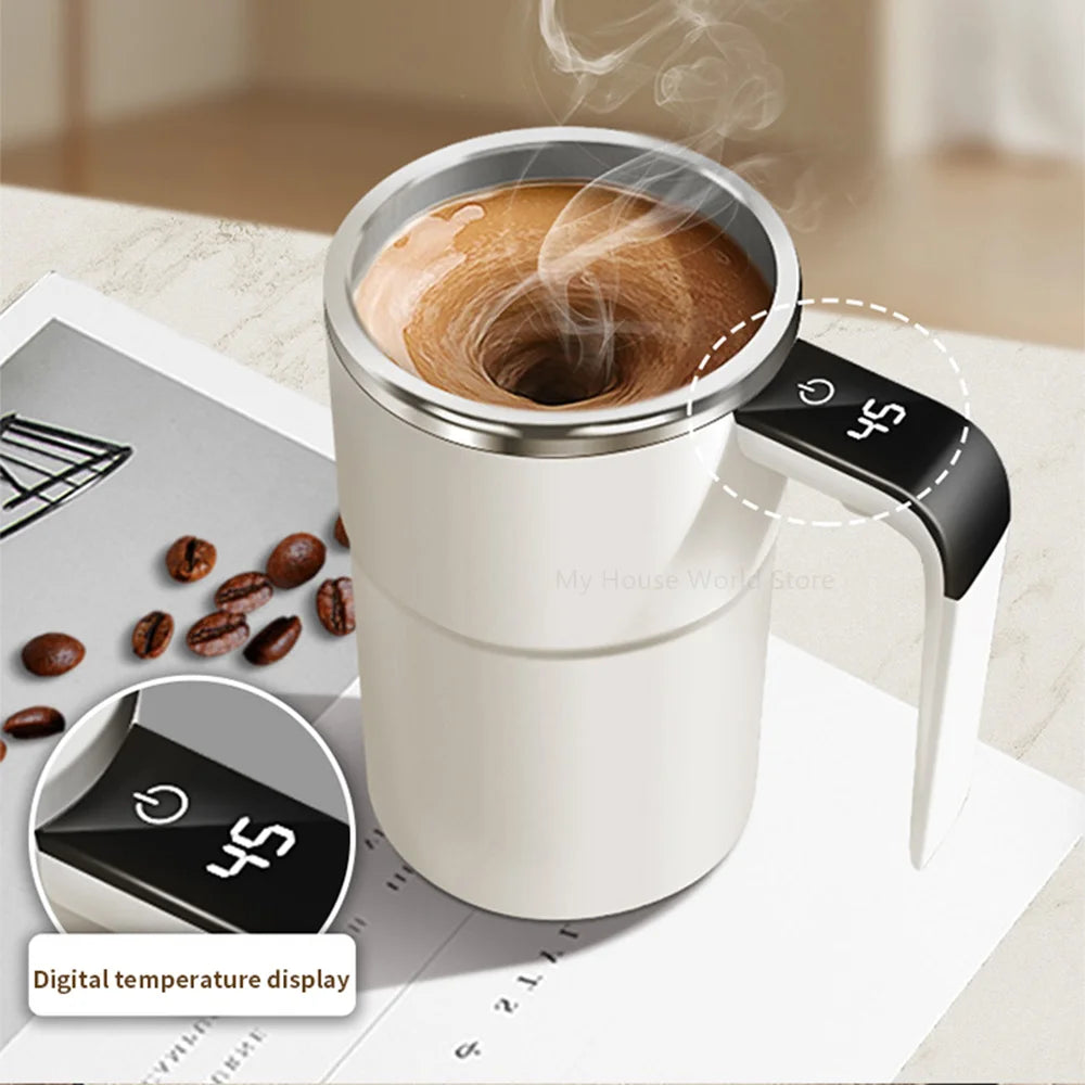 Self-Stirring Magnetic Mug – 380ml Rechargeable Electric Coffee Mixer Cup