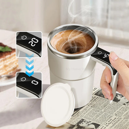 Self-Stirring Magnetic Mug – 380ml Rechargeable Electric Coffee Mixer Cup