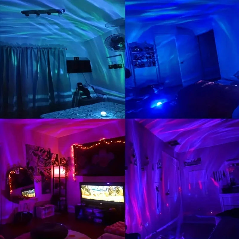 LED Galaxy Night Sky Projector – Aurora & Water Ripple Modes